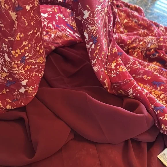 Elegant polyester Floral Long Sleeve maxi Dress NWT XXL - Picture 15 of 16